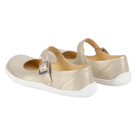 Ballerinas de mujeres descalzos Olivier 1286 - Zapatos de cuero con hebilla dorada dorado 3