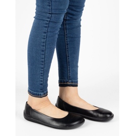 Olivier Slip de zapatos de cuero minimalista de mujer descalzo -en 1771pol negro 12