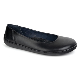 Olivier Slip de zapatos de cuero minimalista de mujer descalzo -en 1771pol negro 5