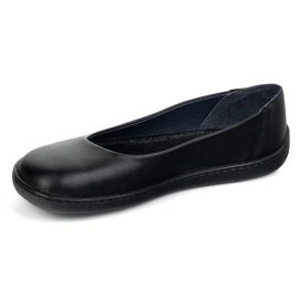 Olivier Slip de zapatos de cuero minimalista de mujer descalzo -en 1771pol negro 6