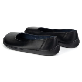 Olivier Slip de zapatos de cuero minimalista de mujer descalzo -en 1771pol negro 9