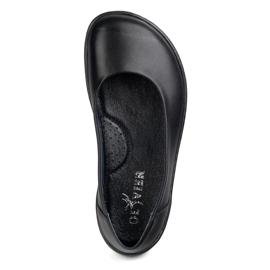 Olivier Slip de zapatos de cuero minimalista de mujer descalzo -en 1771pol negro 10
