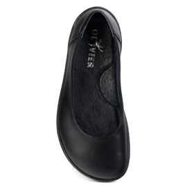 Olivier Slip de zapatos de cuero minimalista de mujer descalzo -en 1771pol negro 11