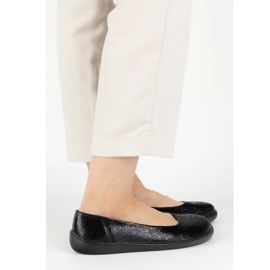 Olivier Los zapatos de cuero minimalista de mujeres descalzos resbalaron 1771 Pol Ojeros negros 7