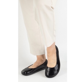 Olivier Los zapatos de cuero minimalista de mujeres descalzos resbalaron 1771 Pol Ojeros negros 8