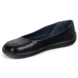 Olivier Los zapatos de cuero minimalista de mujeres descalzos resbalaron 1771 Pol Ojeros negros 10