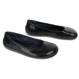 Olivier Los zapatos de cuero minimalista de mujeres descalzos resbalaron 1771 Pol Ojeros negros 11