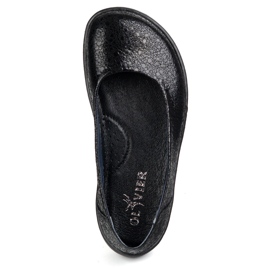 Olivier Los zapatos de cuero minimalista de mujeres descalzos resbalaron 1771 Pol Ojeros negros 2
