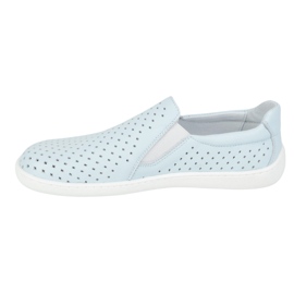 Olivier Zapatos de cuero para mujeres descalzos Minimalistas Openwork Sluned 1308 Pol Blue azul 3