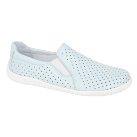 Olivier Zapatos de cuero para mujeres descalzos Minimalistas Openwork Sluned 1308 Pol Blue azul 4