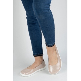 Olivier Slip de zapatos de cuero minimalista de mujer descalzo -en 1771pol satén rosa 2