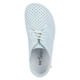 Olivier Zapatos minimalistas de trabajo minimalistas de mujeres descalzos 1288 Pol Blue azul 8