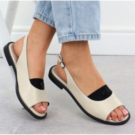 S.Barski Sandalias para mujeres Cream S. Barski KV51-021 cremoso 4