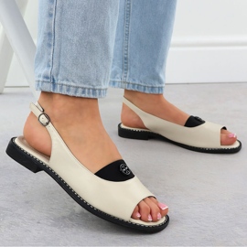 S.Barski Sandalias para mujeres Cream S. Barski KV51-021 cremoso 5