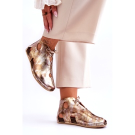 Maciejka Botas de cuero ligeras 03426-42 Oro dorado 2 Maciejka Botas de cuero ligeras 03426-42 Oro dorado 2