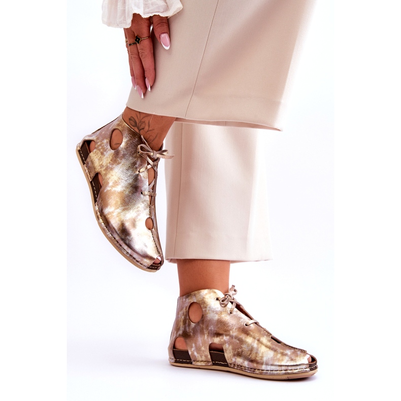 Maciejka Botas de cuero ligeras 03426-42 Oro dorado 2 Maciejka Botas de cuero ligeras 03426-42 Oro dorado 2