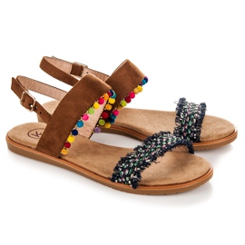 Kylie Sandalias planas con hebilla multicolor 4