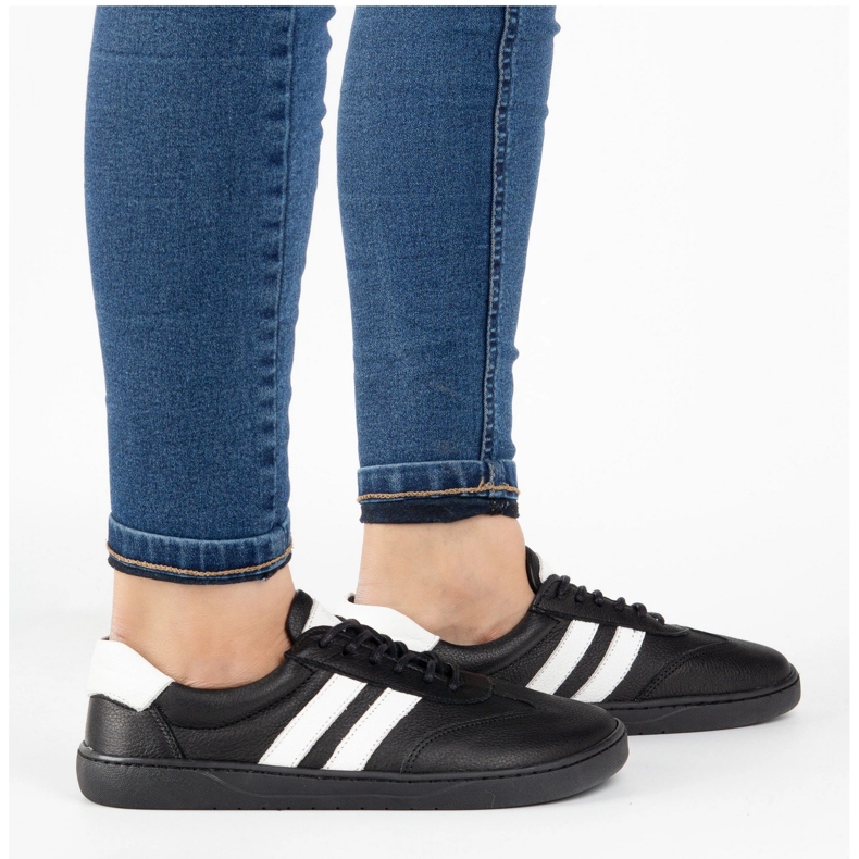 Joker Zapatos minimalistas de mujeres descalzos hechos de cuero natural 908J Negro 2