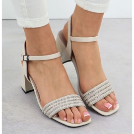 Vinceza Sandalias para mujeres en el pilar beige vincza 62228 6