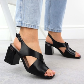 Sandalias de mujeres en la publicación decorativa Black Vinceza 62238 negro 5