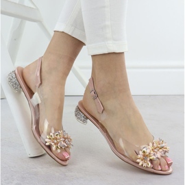 S.Barski Tacones altos de mujeres transparentes con circones de D&amp;A Pink D&amp;A por S. Barski MR51-709 rosado 5