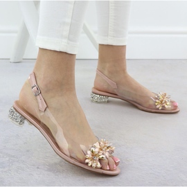 S.Barski Tacones altos de mujeres transparentes con circones de D&amp;A Pink D&amp;A por S. Barski MR51-709 rosado 6