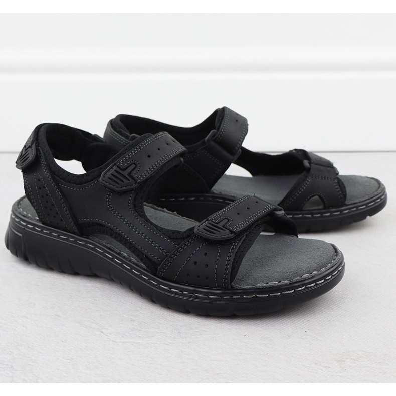 Sandalias de cuero Black McKeylor 95320 negro 1