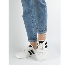 Zapatos de cuero para mujeres Joker Blackorwhite White - zapatillas minimalistas Olivier blanco 3