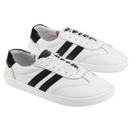Zapatos de cuero para mujeres Joker Blackorwhite White - zapatillas minimalistas Olivier blanco 8