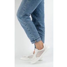 WASAK Zapatos de mujer de cuero minimalista de mujeres 0772SW White blanco 1