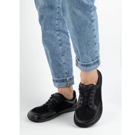 WASAK Zapatos descalzos de mujer cuero minimalista 0772SW negro 4