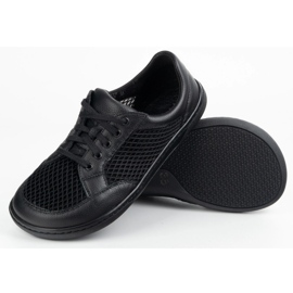 WASAK Zapatos descalzos de mujer cuero minimalista 0772SW negro 10