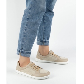 WASAK Zapatos de mujer descalzo de cuero minimalista Len 0772W ECRU beige 5