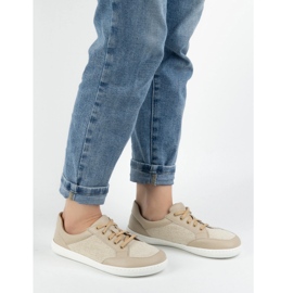 WASAK Zapatos de mujer descalzo de cuero minimalista Len 0772W ECRU beige 6