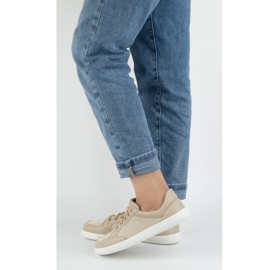 WASAK Zapatos de mujer descalzo de cuero minimalista Len 0772W ECRU beige 7