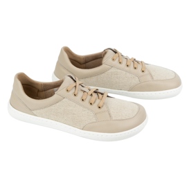 WASAK Zapatos de mujer descalzo de cuero minimalista Len 0772W ECRU beige 11
