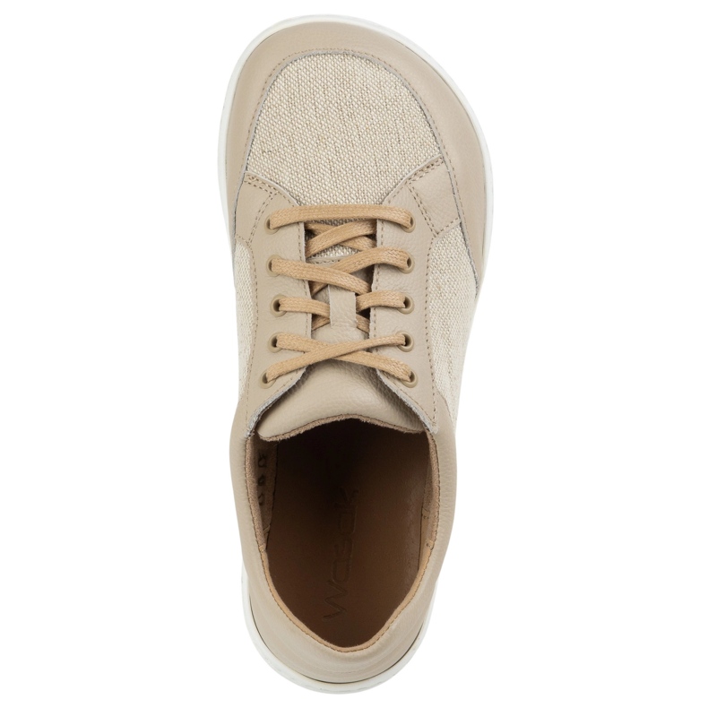 WASAK Zapatos de mujer descalzo de cuero minimalista Len 0772W ECRU beige 2