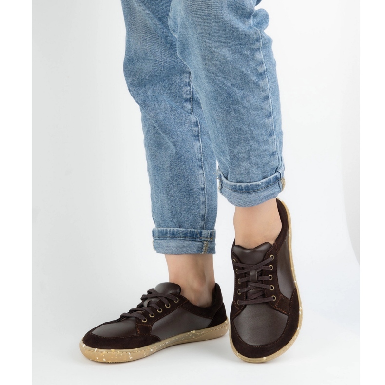 Zapatos de mujer Barefoot de cuero marrón 0772W WaSak - Calzado natural minimalista 1