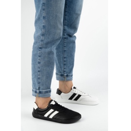 Zapatos de cuero para mujeres Joker Blackorwhite Black - zapatillas minimalistas Olivier negro 5