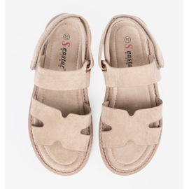 Seastar Sandalias beige en la plataforma con recortes 2