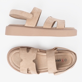 Seastar Sandalias beige en la plataforma con recortes 4