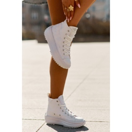 Altas zapatillas para mujeres Lee Cooper LCW-25-31-3461L White blanco 4