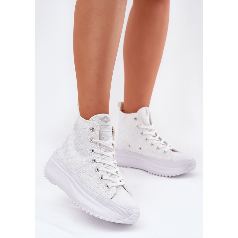 Altas zapatillas para mujeres Lee Cooper LCW-25-31-3461L White blanco 2