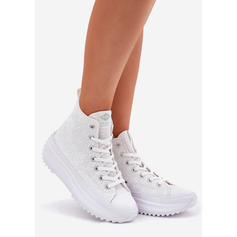 Altas zapatillas para mujeres Lee Cooper LCW-25-31-3461L White blanco 1
