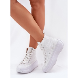 Altas zapatillas para mujeres Lee Cooper LCW-25-31-3461L White blanco 3