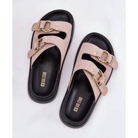 Flip de gamuza femenina con abrazaderas decorativas de Big Star RR274659 Rosa claro 2