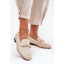 Zapatos de cuero para mujeres maciejka k6809-04 beige 3