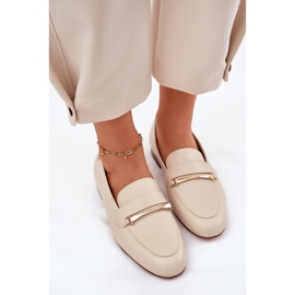 Zapatos de cuero para mujeres maciejka k6809-04 beige 6