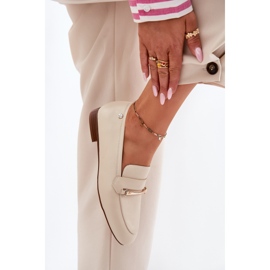 Zapatos de cuero para mujeres maciejka k6809-04 beige 7