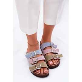 Flip folladas de gamuza para mujeres con panto fino rr267034 hebillas azules 4